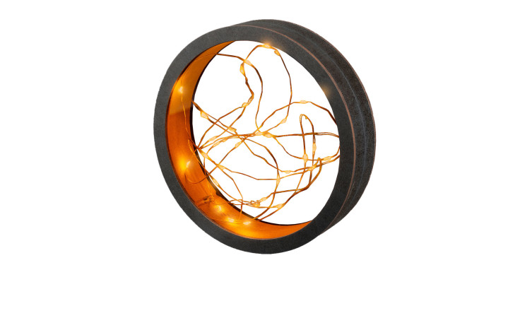 LED-Rahmen 18 cm in schwarz.