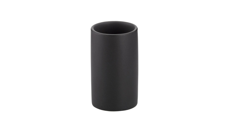 Zahnputzbecher Matsi in schwarz aus Keramik
