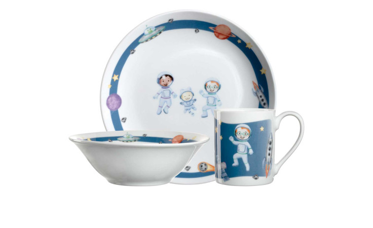 Kindergeschirr Weltall 3tlg., in einer mehrfarbigen Farbausführun