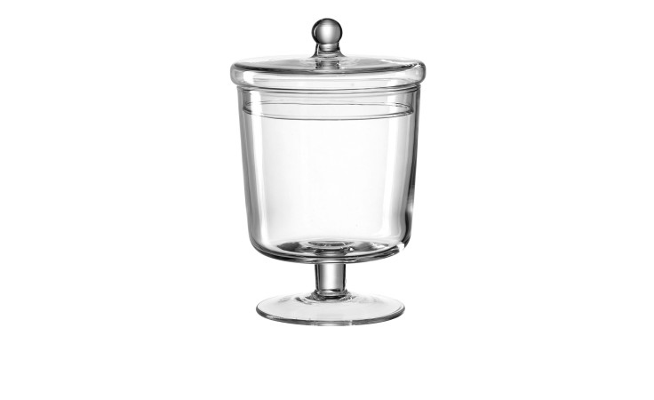 Leonardo Glas-Dose Poesia 19,2 cm mit Deckel und Sockel-ideal für stilvolle Dekorationen.