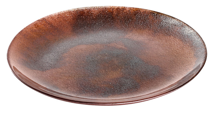 Leonardo Teller Poesia 32 cm: runder Keramikteller mit rosafarbener, strukturierter Oberfläche und leicht erhöhtem Rand.