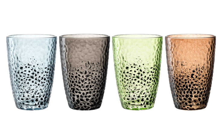 LD-Becher 4er-Set 340 ml in blau, braun, grün und orange