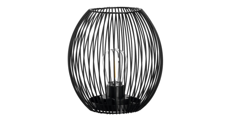 Leonardo LED-Laterne Casolare 18,5 cm mit freiliegender Glühbirne, dargestellt vor weißem Hintergrund.