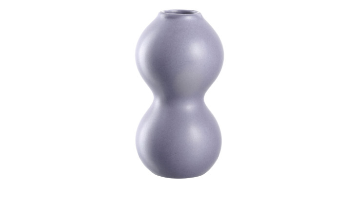 Die Leonardo Vase Vivace 10,5 cm ist eine hohe, lilafarbene Keramikvase mit einer geschwungenen Form - ideal für eine stilvolle Dekoration.