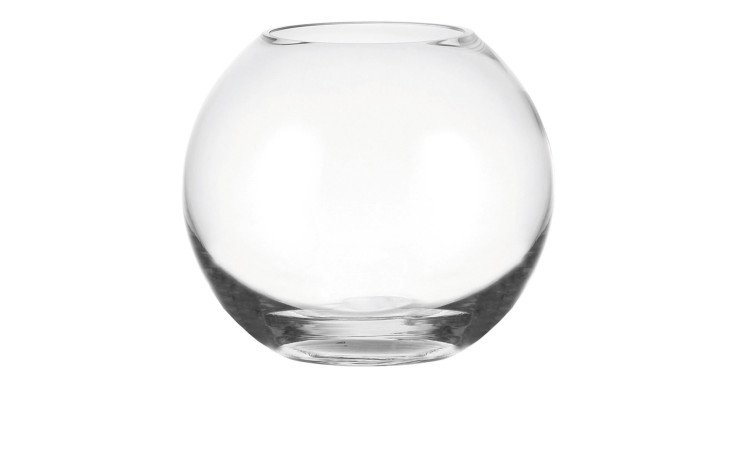 Die Leonardo Kugelvase Boccia 15 cm ist eine transparente, runde Glasvase mit einer breiten Mitte und einer schmalen Öffnung.