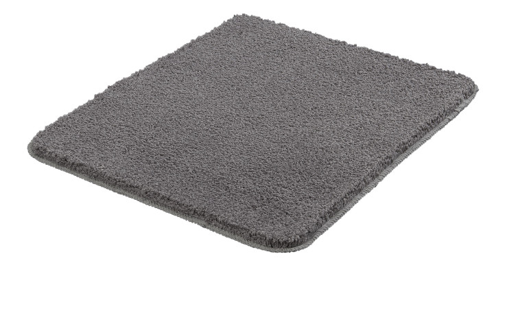 Der Kleine Wolke Badteppich Meusch, grau, 55 x 65 cm, rechteckig, Synthetikfaser, gerundete Ecken.
