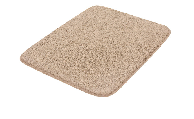 Kleine Wolke Badteppich Super Soft 55x65cm, rechteckig, taupe, Synthetikfaser, abgerundete Ecken.