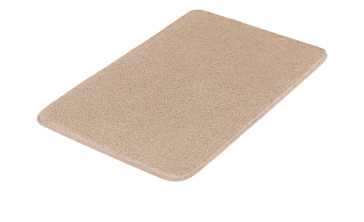 Der Kleine Wolke Badteppich Super Soft, 60 x 90 cm, taupe, rechteckig mit abgerundeten Ecken, in Synthetikfaser.
