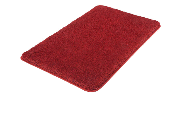 Badteppich Relax in der Farbe Rubin mit der Größe von 85 x 150 cm.