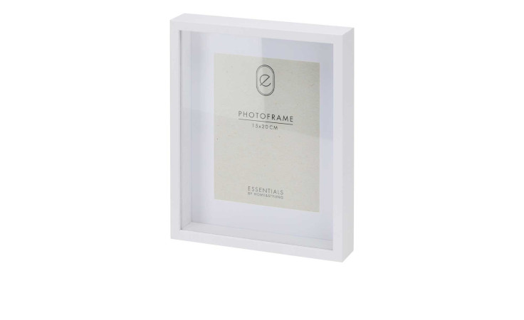 Der Bilderrahmen 23 x 28 cm ist ein weißer, rechteckiger Rahmen, 23 cm breit, mit einem einfachen Design und einer Mustereinlage.