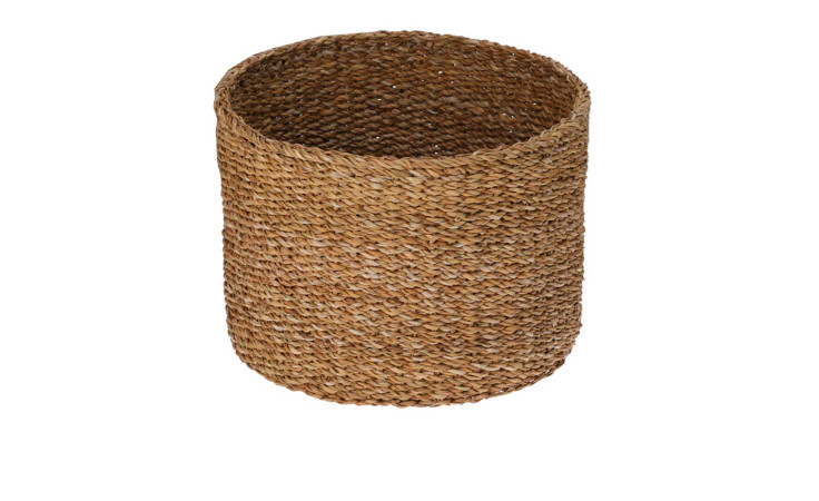 Der Korb 30 x 20 cm ist ein runder, geflochtener Weidenkorb in Natur Braun zum Dekorieren oder Aufbewahren von Zubehör.