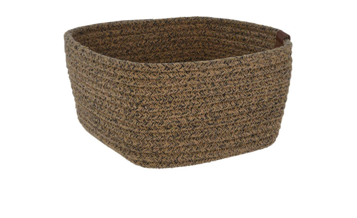 Korb 23 x 13 cm: Rechteckiger geflochtener Baumwollkorb mit strukturierten Seiten und einer leicht ausgestellten Form für eine stilvolle Dekoration.