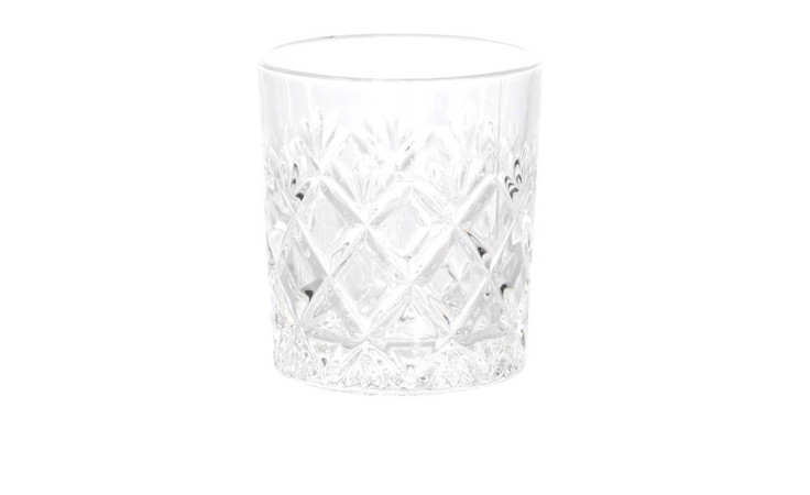 6er-Set klare Trinkgläser (230 ml) mit Rautenmuster-ideal als stilvolles Zubehör oder Deko.