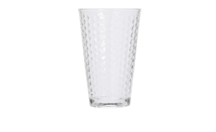 Trinkglas-Set 3 tlg. 300 ml mit Dimple-Muster, steht leer auf weißem Hintergrund.