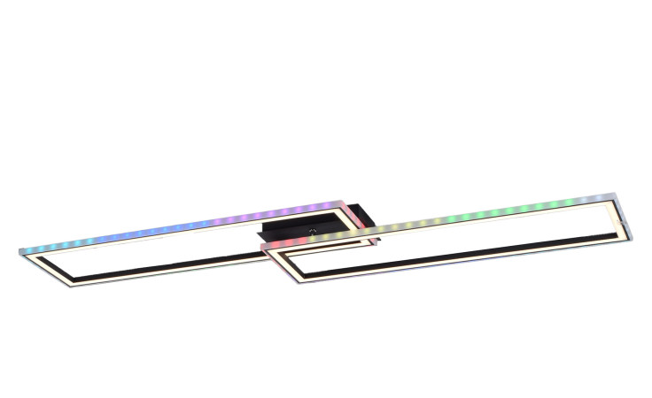 LED-Deckenleuchte Tiber 121 cm mit 2 LED-Rahmen, mehrfarbiges Kantenleuchten, inkl. Leuchtmittel. Leuchtmittel.