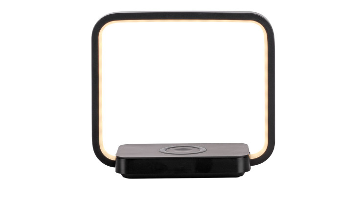 Die LED-Tischleuchte Omari 19,5 cm in Schwarz mit Aluminium und Leuchtmittel inklusive.