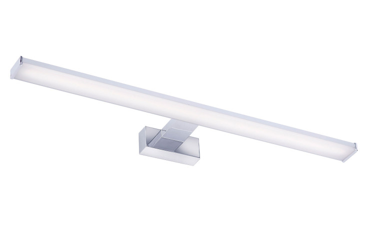 LED-Spiegelleuchte Mattisa von Leuchten Direkt: schlichte Chrom-Wandleuchte mit langer LED-Leiste, Leuchtmittel inklusive.