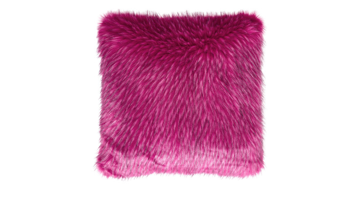 Kissenhülle Cuddly 50 x 50 cm, quadratisch, rosa, zotteliges Kunstfell, weiche Synthetikfaser.