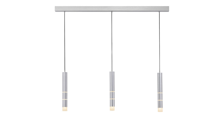 Die Paul Neuhaus LED-Pendelleuchte Pure-Vega in silber hängt modern, Leuchtmittel inklusive.