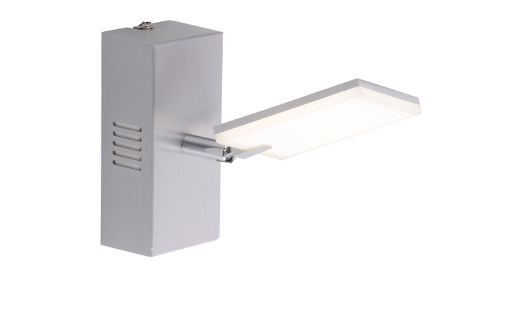 Paul Neuhaus LED-Wandleuchte Pure-Mira: modernes silberfarbenes, verstellbares Panel, Leuchtmittel inklusive.