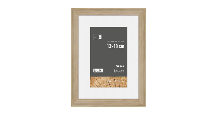 Holz-Bilderrahmen Skava 13 x 18 cm eichefarbig.