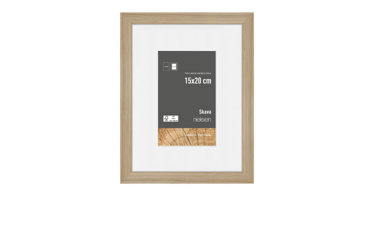 Holz-Bilderrahmen Skava 15 x 20 cm eichefarbig.