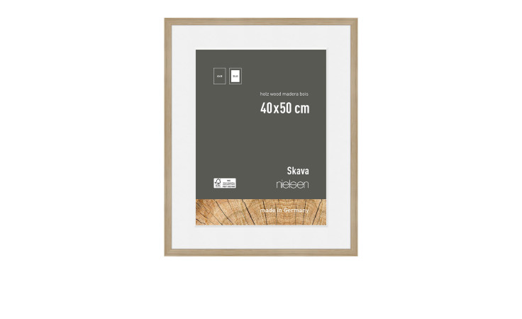 Holz-Bilderrahmen Skava 40 x 50 cm eichefarbig.