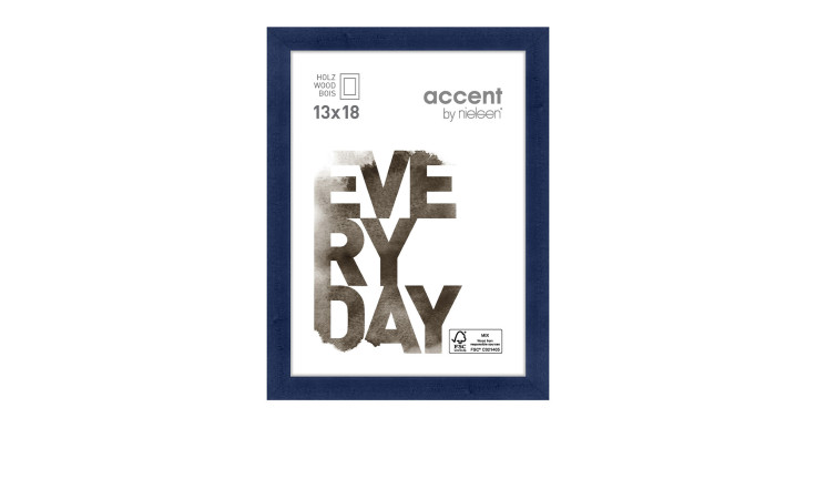 Holz-Bilderrahmen Zoom 13 x 18 cm in  in dunkelblau.