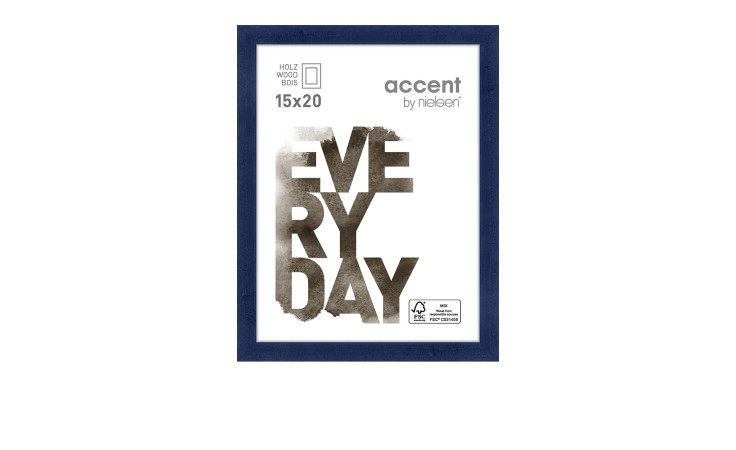 Holz-Bilderrahmen Zoom 15 x 20 cm in dunkelblau.