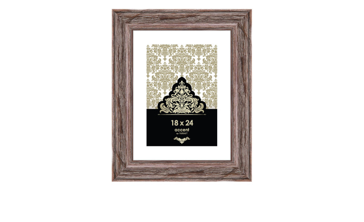 Bilderrahmen Vintage 18 x 24 cm mit einem braunen Holzbilderrahmen und transparentem Glas.