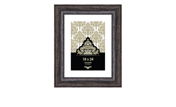 Bilderrahmen Vintage 18 x 24 cm mit einem schwarzen Holzrahmen und transparentem Glas.