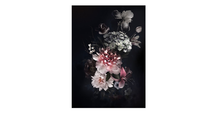 Alu-Art 70 x 100 cm, Blumenmuster