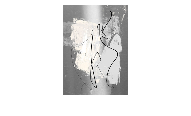 Alubild Figure Lines 70 x 100 cm, Abstrakte Kunst