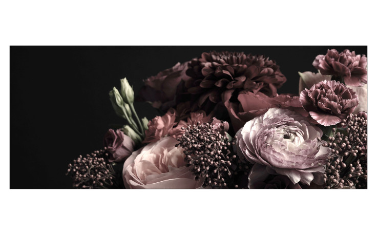 Glasbild Baroque Flowers 50 x 125 cm, Blumen