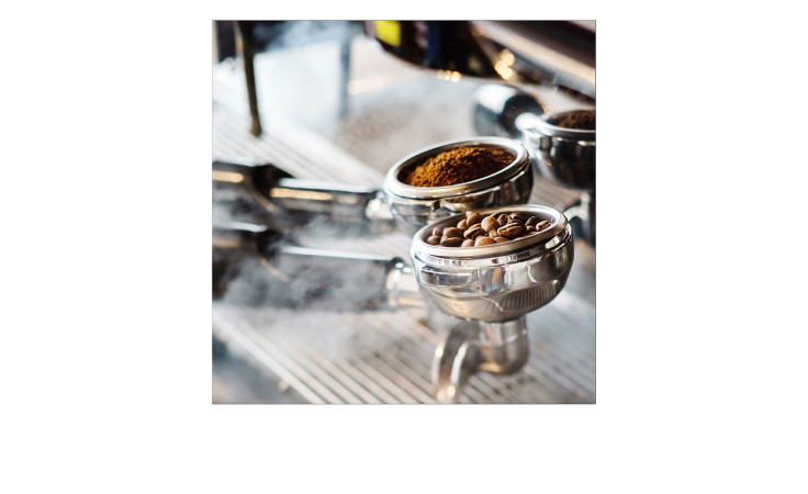 Glasbild Cafe 30 x 30 cm. Glasbild mit dem Thema - Cafe.