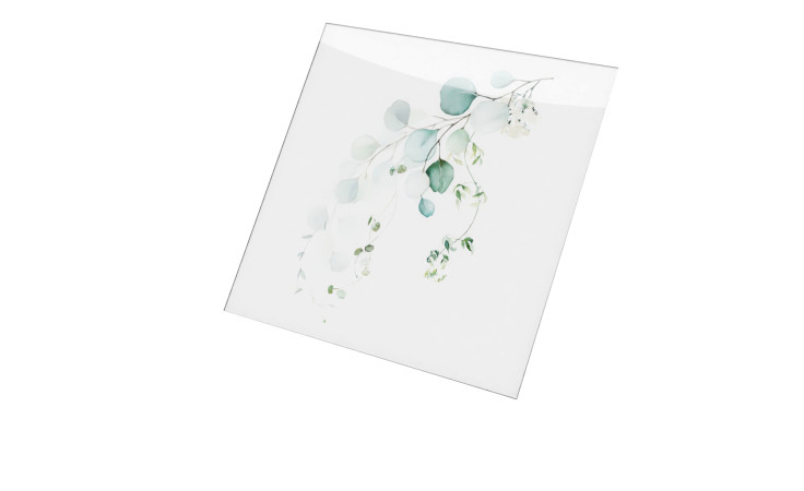 Glas-Art Watercoloured Leaves 20 x 20 cm. Glasbild mit dem Thema - Blätter.