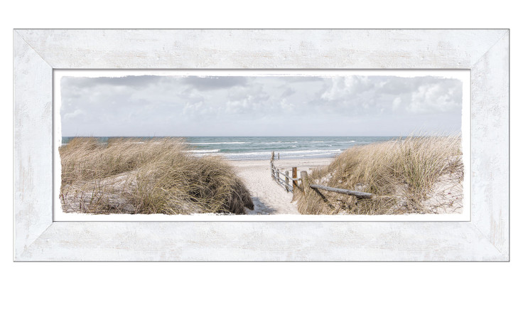 Rahmenbild Way To Beach 44 x 94 cm. Rahmenbild mit dem Thema - Strand.