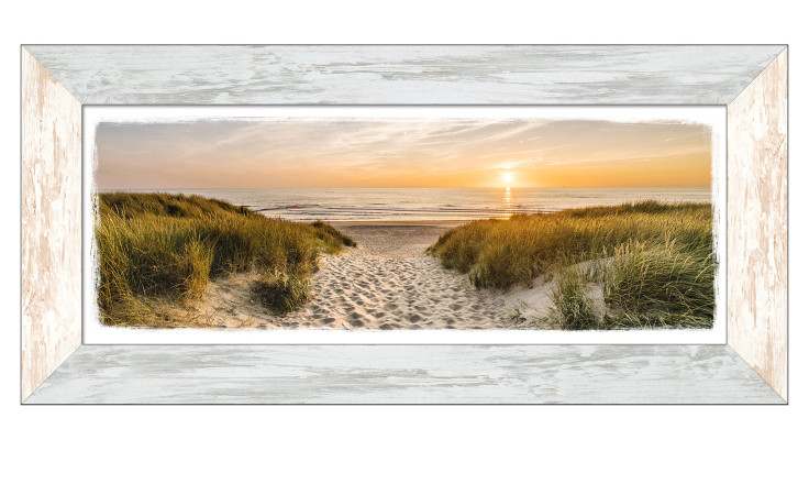 Rahmenbild Weg zum Strand 44 x 94 cm. Rahmenbild mit dem Thema - Strand.