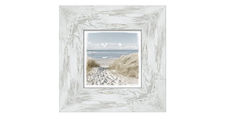 Rahmenbild Oase der Sinne 34 x 34 cm. Rahmenbild mit dem Thema - Strand und Meer.