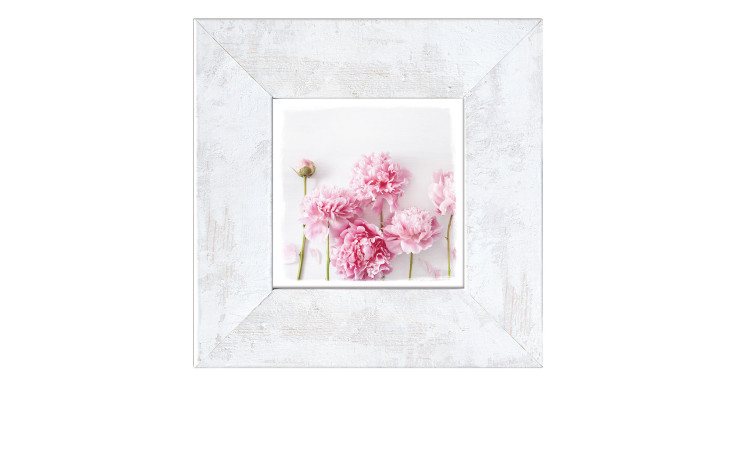 Rahmenbild Peonies 34 x 34 cm. Rahmenbild mit dem Thema - Blumen.
