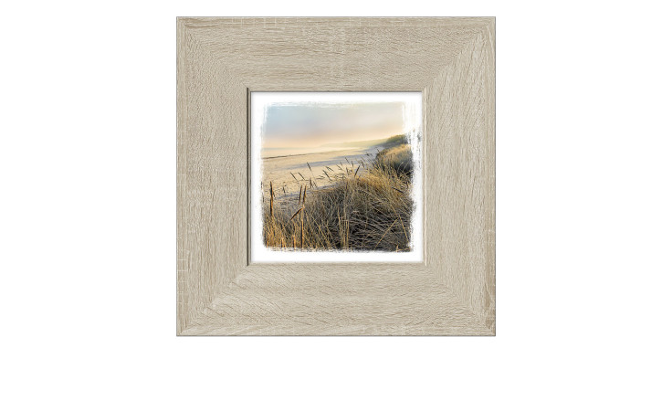 Rahmenbild Lost Dunes 34 x 34 cm. Rahmenbild mit dem Thema - Strand und Meer.