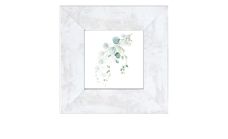 Rahmenbild Watercolor Leaves 34 x 34 cm. Rahmenbild mit dem Thema - Blätter.