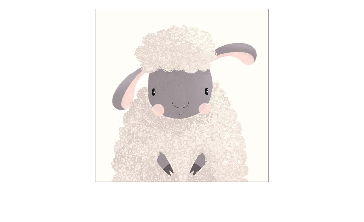 Das Pro-Art Leinwandbild Little Lamb 30 x 30 cm ist die perfekte mehrfarbige Wanddeko für jeden Raum.