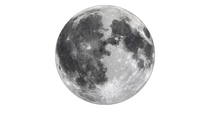 Das Alubild The Moon 100 cm von Pro-Art zeigt den Vollmond in Graustufen - perfekt als Wanddeko aus Metall.