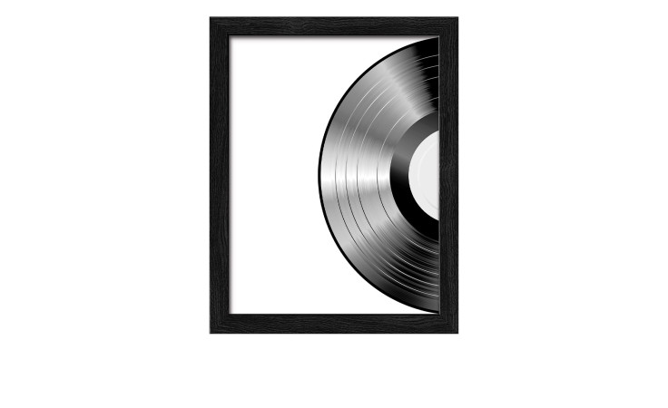 Das Pro-Art Rahmenbild Lifestyle I 24 x 19 cm hat einen schwarzen MDF-Rahmen und halb sichtbares Vinyl auf Weiß.