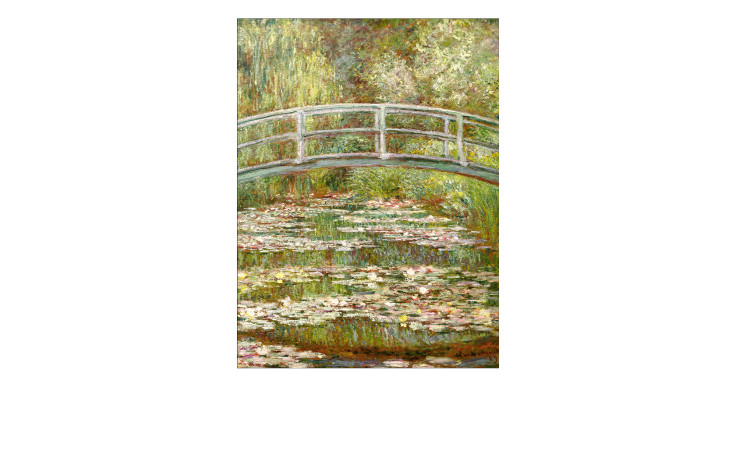 Holen Sie sich das Flair des Impressionismus nach Hause: Pro-Art Leinwandbild Monet Bridge 60x80 cm, mehrfarbige Wanddeko.