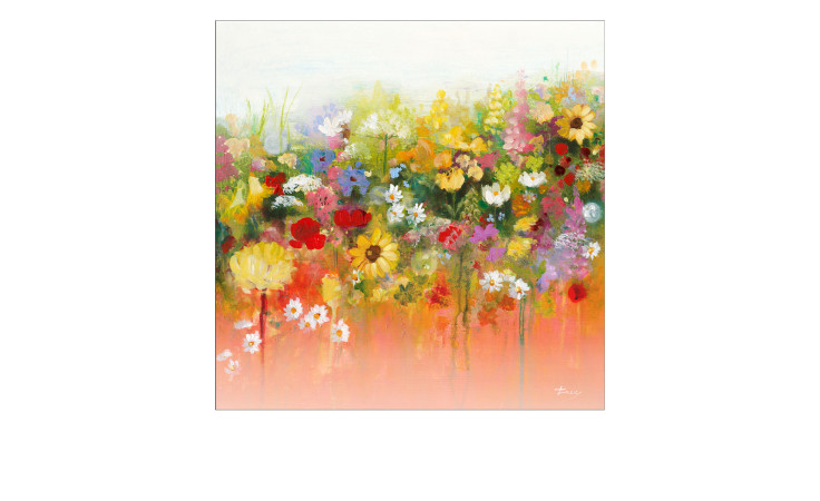 Das Pro-Art Leinwandbild Abstraction I 27 x 27 cm bringt farbenfrohen, impressionistischen Stil in Ihre Wanddekoration.