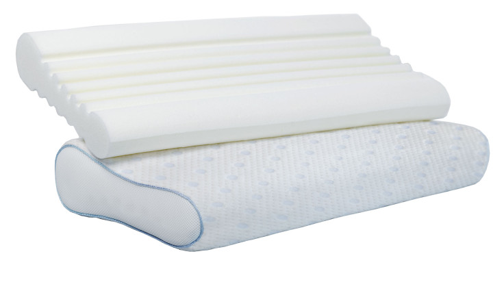 Zweier-Set Paradies Nackenstützkissen Paratex Ergonomic 40x80 cm, Polyurethan-Füllung, weiß, konturiert & geriffelt.