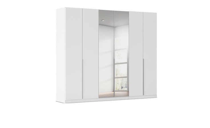 Drehtürenschrank Andrews in der Farbe Weiß, Schrägansicht