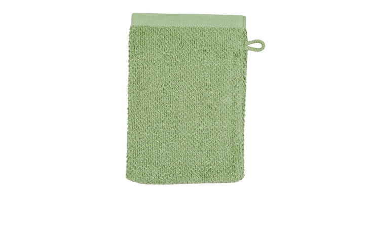 Waschhandschuh BIO Selection 16 x 21 cm in der Farbe piniengrün.